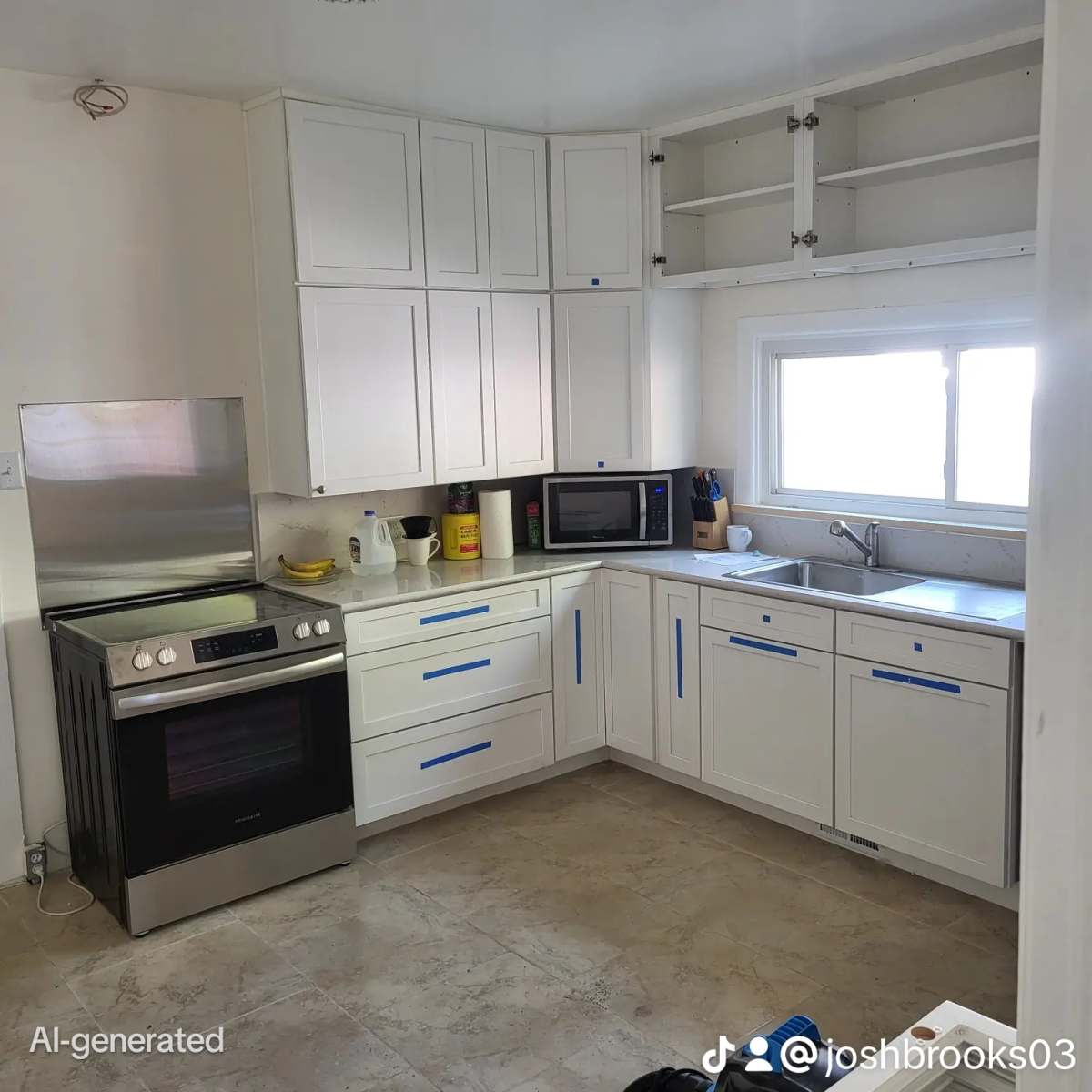 Kitchen remodel with white shaker cabinets and stainless steel appliances by Josh Brooks Construction and Renovation Inc. Longmont CO
