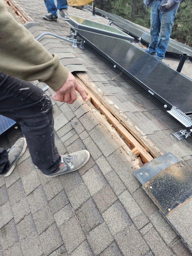 Roof decking repair — Josh Brooks Construction Longmont CO
